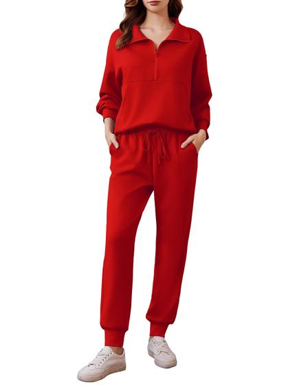 Imagem de Conjunto Lounge PINSPARK Feminino 2 Peças - Vermelho Médio 2024