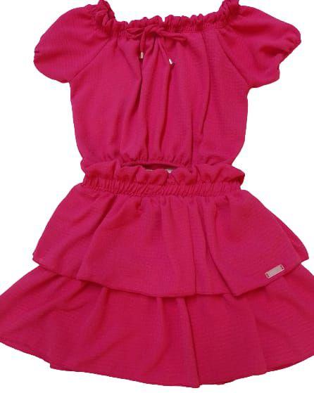 Imagem de Conjunto Luxo Blusa + Saia Infantil Menina LessaKids Rf 8655