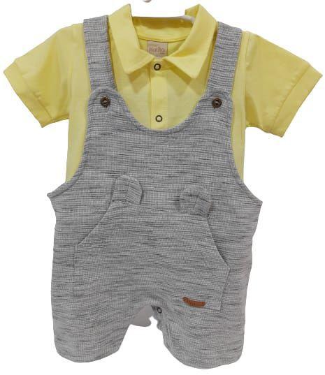 Imagem de Conjunto Luxo Jardineira + Camisa Infantil Menino Verão 2497