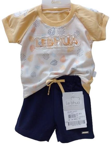 Imagem de Conjunto Luxo Menino Camisa Bordada + Bermuda Verão Rf 13727