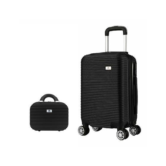 Conjunto Mala de Viagem Média e Frasqueira Em ABS Eagle Menor preço em Conjunto Mala de Viagem Média e Frasqueira Em ABS Eagle