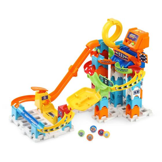 Imagem de Conjunto Marble Raceway VTech Marble Rush com 5 bolinhas de gude de 73 peças