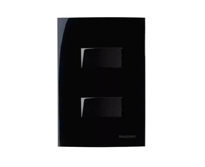 Imagem de Conjunto Margirius 4x2 Interruptor Duplo Simples 10A Sleek