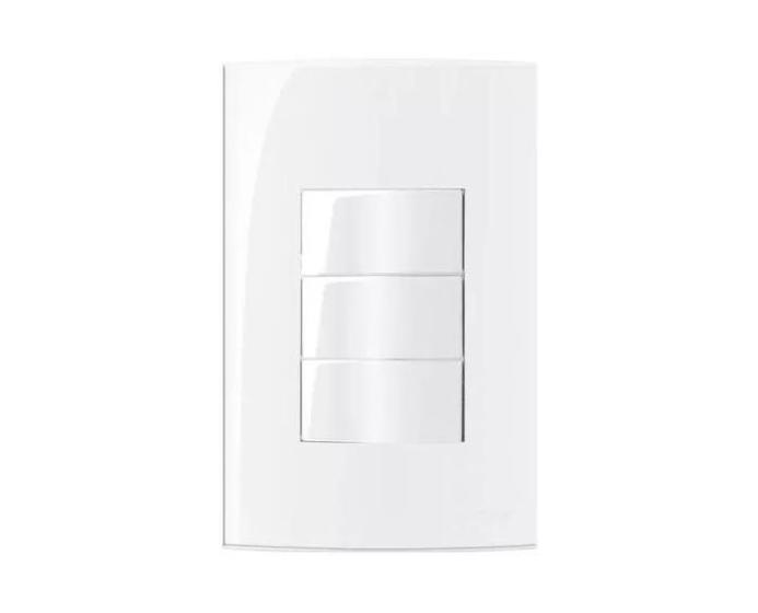 Imagem de Conjunto Margirius 4x2 Interruptor Triplo Paralelo 10A Sleek