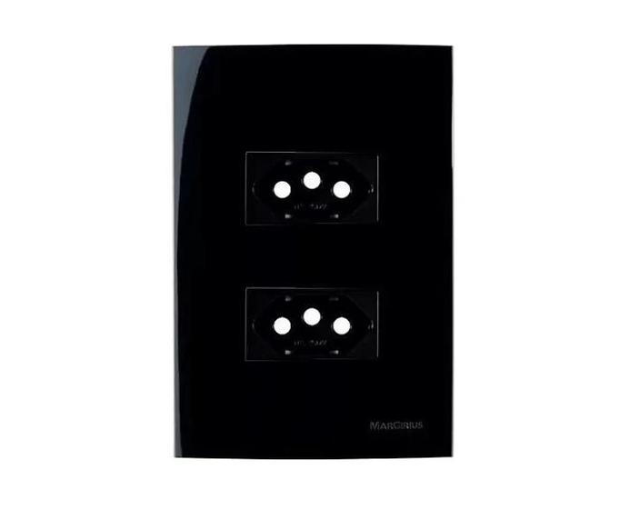 Imagem de Conjunto Margirius 4x2 Tomada Dupla 2P+T 10A Sleek