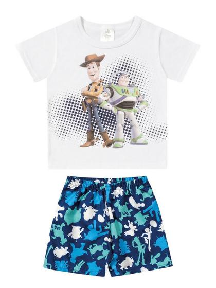 Imagem de Conjunto Marlan 2 peças Curto Camiseta Bermuda Toy Story Branco