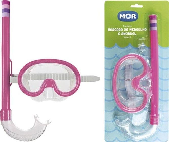 Imagem de Conjunto Máscara De Mergulho E Snorkel Infantil Criança- Mor