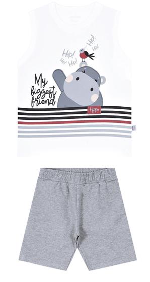 Imagem de Conjunto Masculino Bebê Regata C/ Short Em Moletinho P Ao G