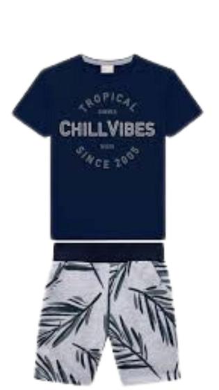 Imagem de Conjunto Masculino bermuda/camiseta verão tropical - 13286