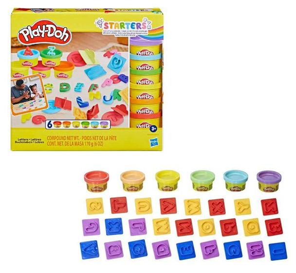 Imagem de Conjunto Massinha de Modelar Play-Doh Alfabeto Divertido Com 6 Potes e 26 Moldes de Letras - Hasbro - E8532