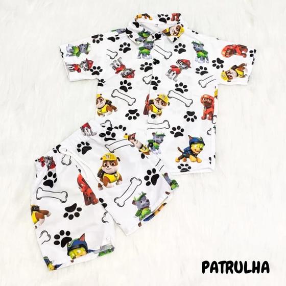 Imagem de Conjunto Mauricinho Patrulha Canina Branco