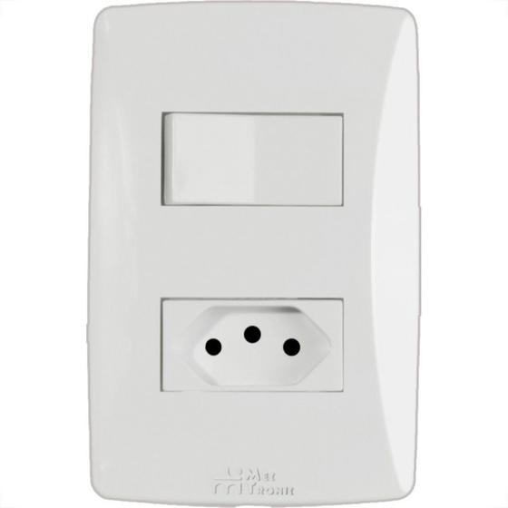 Imagem de Conjunto Mectronic Petra 1 Simples+Tomada 2 Polos+Terra 10A. -39838