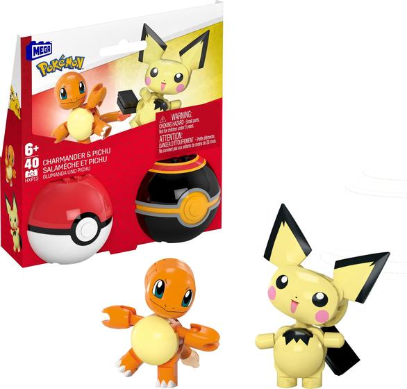 Imagem de Conjunto Mega Pokémon Pichu & Charmander - 40 Peças