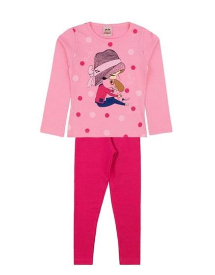 Imagem de Conjunto Meia Estação Guu Kids Love Dog Rosa Cód: 208