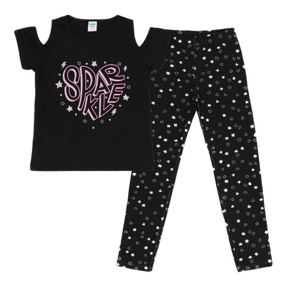 Imagem de Conjunto Menina Blusa Manga Open Shoulder E Legging - PlayLand Kids