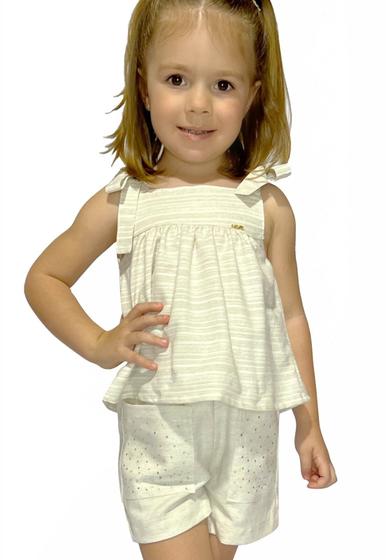 Imagem de Conjunto Menina Branco Shorts Vigat