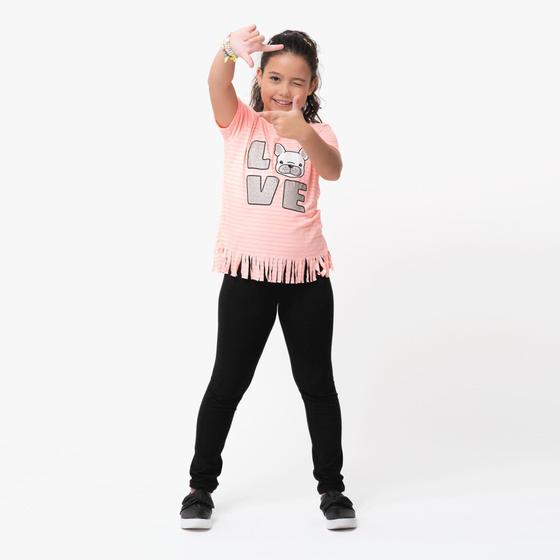 Imagem de Conjunto Menina Manga Curta Com Franja E Legging - PlayLand Kids