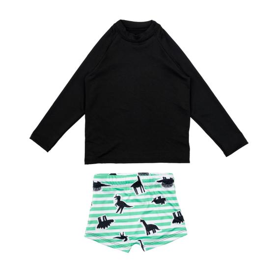 Imagem de Conjunto Menino Blusa + Sunga Juvenil Praia Natação Piscina