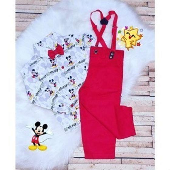 Imagem de Conjunto Menino Infantil Luxo Temático Mickey + Calça