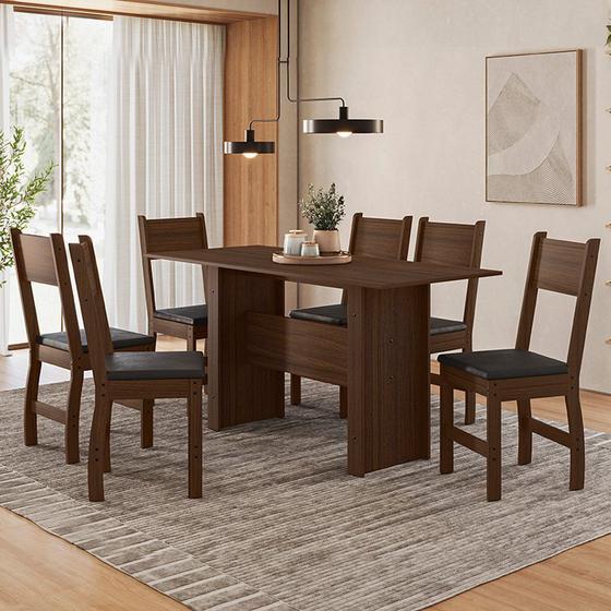 Imagem de Conjunto Mesa 6 Cadeiras Milano Linha Milano