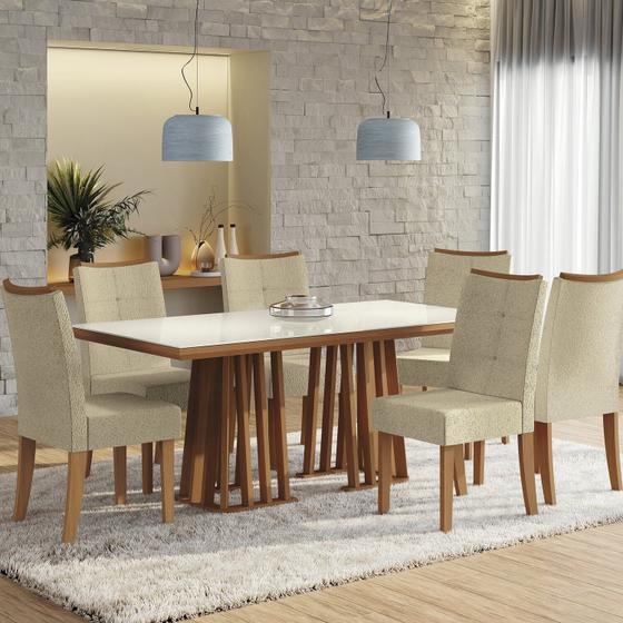 Imagem de Conjunto Mesa Alteia com 6 Cadeiras 78x180x90 Cm