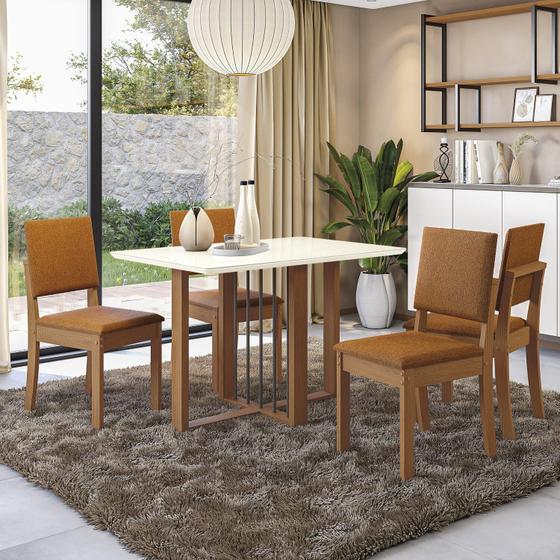 Imagem de Conjunto Mesa Antonela com 4 Cadeiras