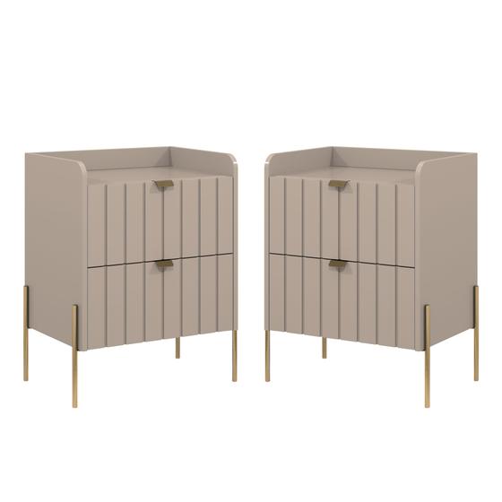 Imagem de Conjunto Mesa cabeceira para quarto conect 100% mdf 45cm