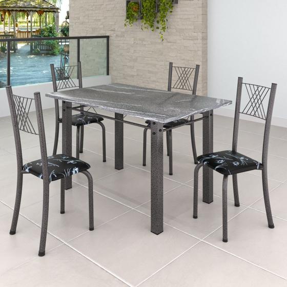 Imagem de Conjunto Mesa com 4 Cadeiras Tampo de Granito Topázio Sara Yescasa