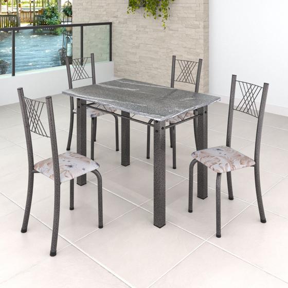 Imagem de Conjunto Mesa com 4 Cadeiras Tampo de Granito TopázioSaraYescasa