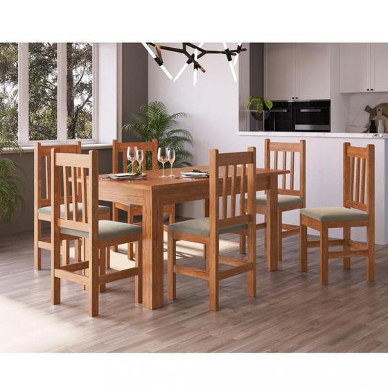 Imagem de Conjunto Mesa com 6 Cadeiras 120/15 Zamarchi