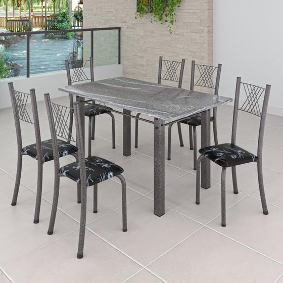 Imagem de Conjunto Mesa com 6 Cadeiras Tampo de Granito Topázio Sara Yescasa