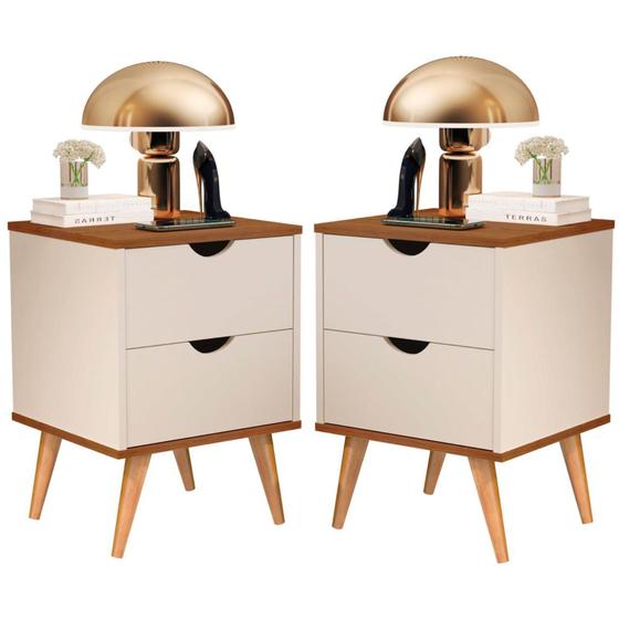 Conjunto Mesa De Cabeceira para Quarto Decore Madri Retrô Pés Palito é boa?