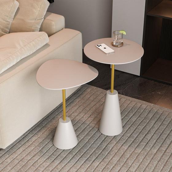 Imagem de Conjunto Mesa de Canto Napoli Metal 65cm X 40cm X 40cm