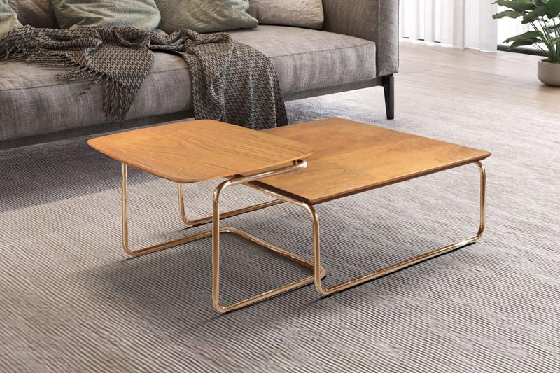 Imagem de Conjunto Mesa de Centro Kairos Base Cobre LarFlex