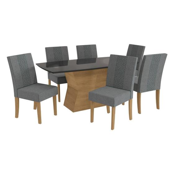 Imagem de Conjunto Mesa de Jantar 170cm com 6 Cadeiras Multimóveis CR50065