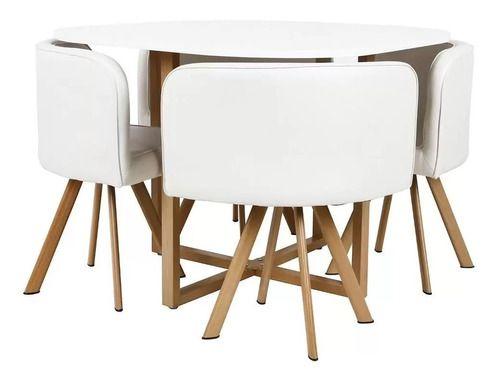 Imagem de Conjunto Mesa De Jantar + 4 Cadeiras Compact Comfort - Paris