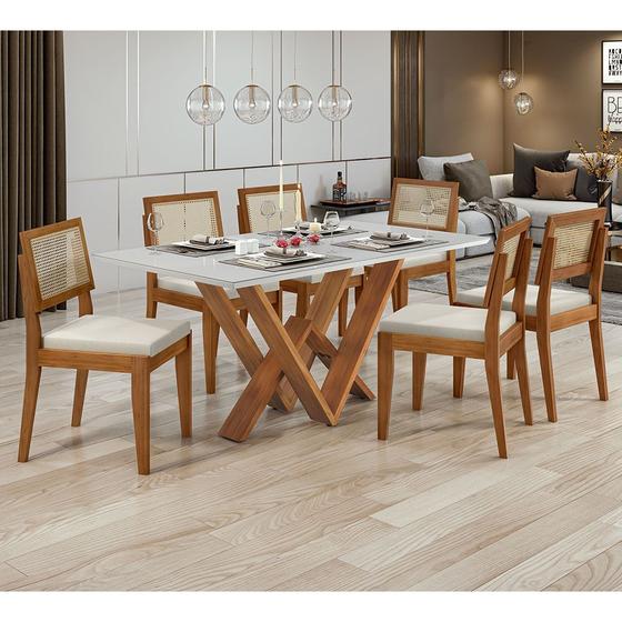 Conjunto Mesa Diva Com 6 Cadeiras Rainha Nesher Menor preço em Conjunto Mesa Diva Com 6 Cadeiras Rainha Nesher
