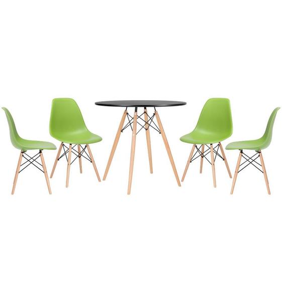 Imagem de Conjunto - Mesa Eames 80 cm + 4 cadeiras Eames Eiffel DSW