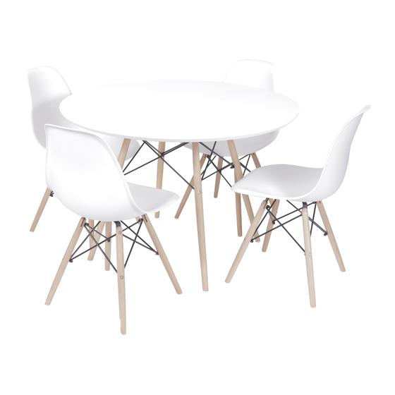 Conjunto mesa eames branca 90cm e 4 cadeiras eames pp branca Menor preço em Conjunto mesa eames branca 90cm e 4 cadeiras eames pp branca