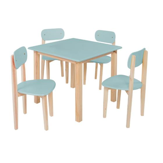 Imagem de Conjunto Mesa Infantil Com 4 Cadeiras Multicolorida
