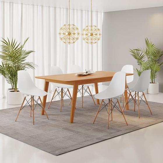 Imagem de Conjunto Mesa MDF com 6 Cadeiras Eames PP