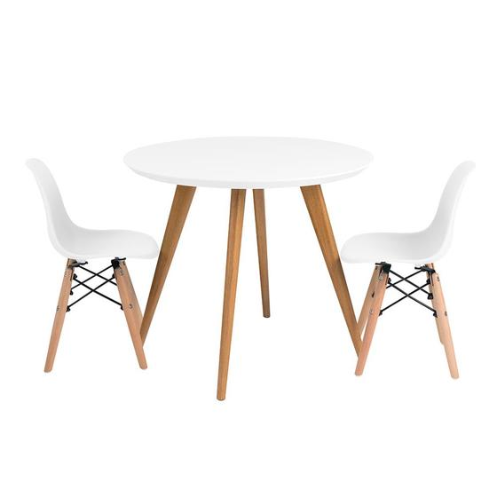 Conjunto Mesa Mini Square Infantil com 2 Cadeiras Effeil - Branco Menor preço em Conjunto Mesa Mini Square Infantil com 2 Cadeiras Effeil - Branco