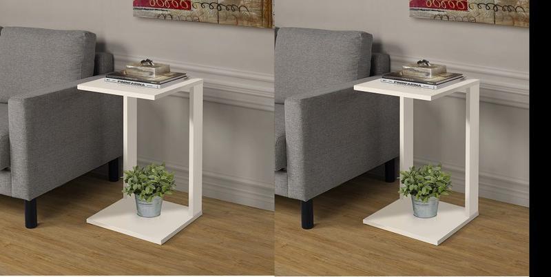 Imagem de Conjunto Mesinhas Cabeceira Apoio Lateral P/ Sofá Decor Off