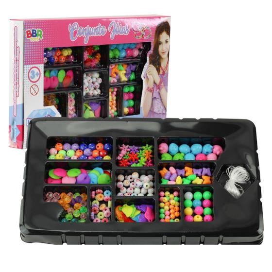 Imagem de Conjunto MiÇangas 223 PeÇas Colorido Com Elastico Colorido