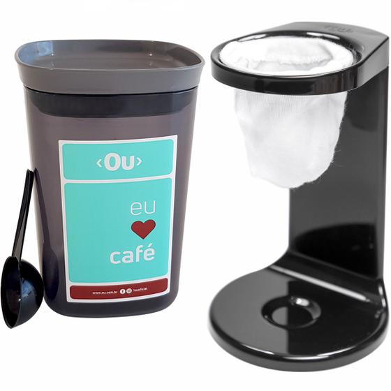 Imagem de Conjunto Mini Coador De Café E Pote Hermético Para Café Ou