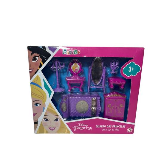 Imagem de Conjunto Mini Quarto Das Princesas Disney Brinquedo Infantil Realeza - Brink+