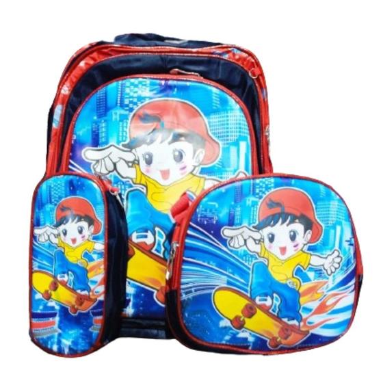 Imagem de Conjunto Mochila Infantil + Lancheira + Estojo - Yoo Lucki