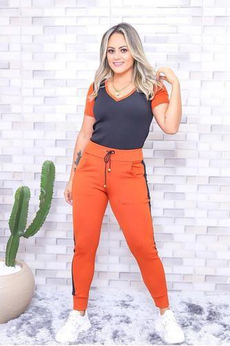 Imagem de Conjunto Moletinho Blusa Manga Longa Calça Agasalho Blusa .DONNA MOÇA