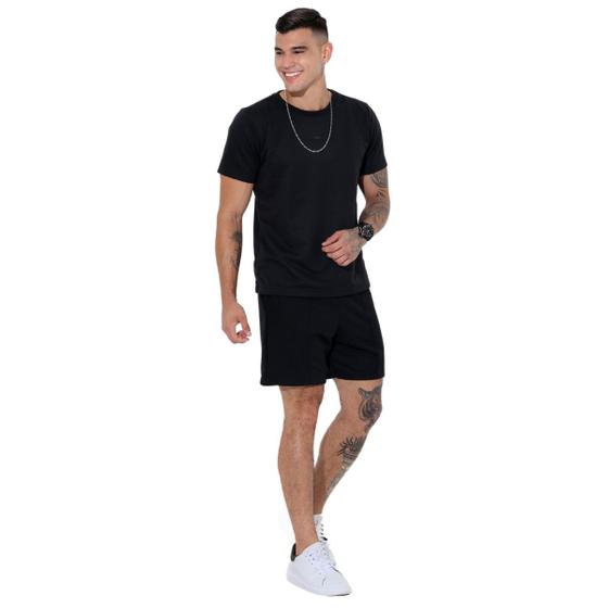 Imagem de Conjunto moletinho masculino camisa e shorts