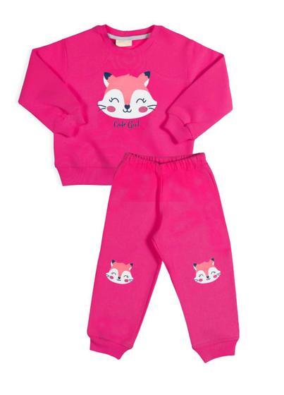 Imagem de Conjunto Moletom Bebê Feminino Raposinha Pink